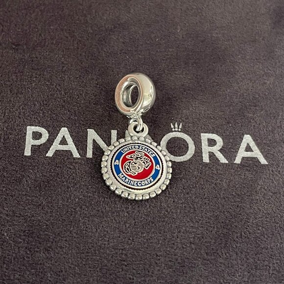 Pandora USMC Marine Corps exclusive Pandora Dangle Bead Charm - Picture 2 of 4